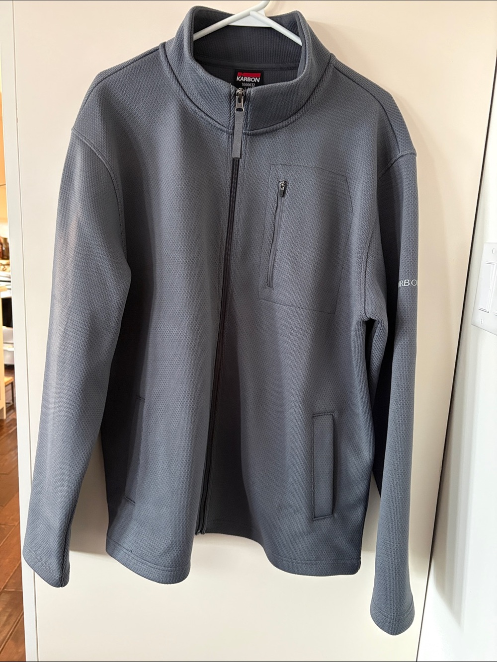 Karbon Men's Full-Zip Jacket in Charcoal Gray